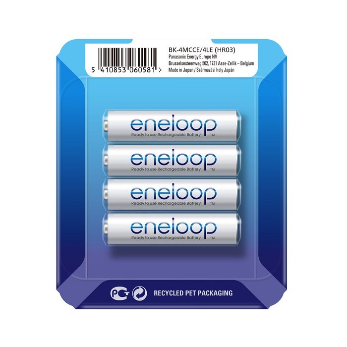 4 PCS ENELOOP BK 34MCCE RECHARGEABLE AAA Batteries