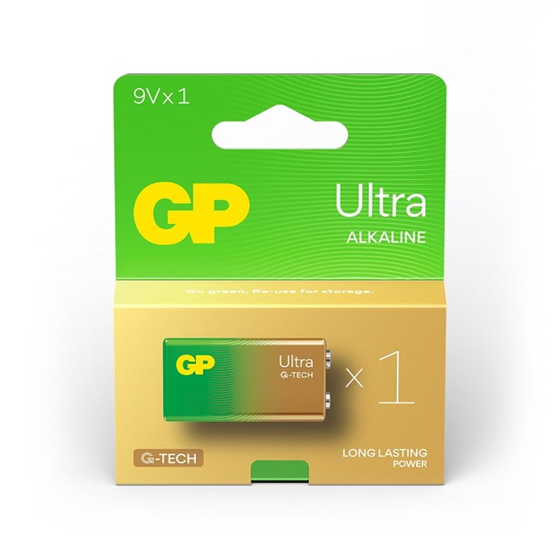 GP 1604AU, 6LR61, 9V. ULTRA ALKALINE