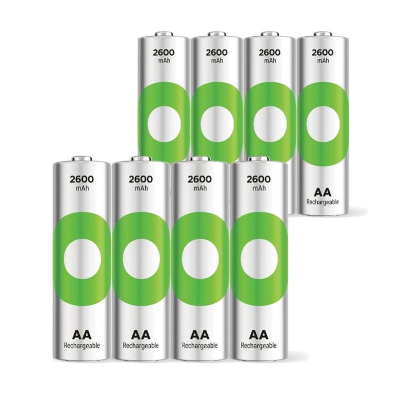 8 PCS GP RECYKO RECHARGEABLE AA2 600mAh