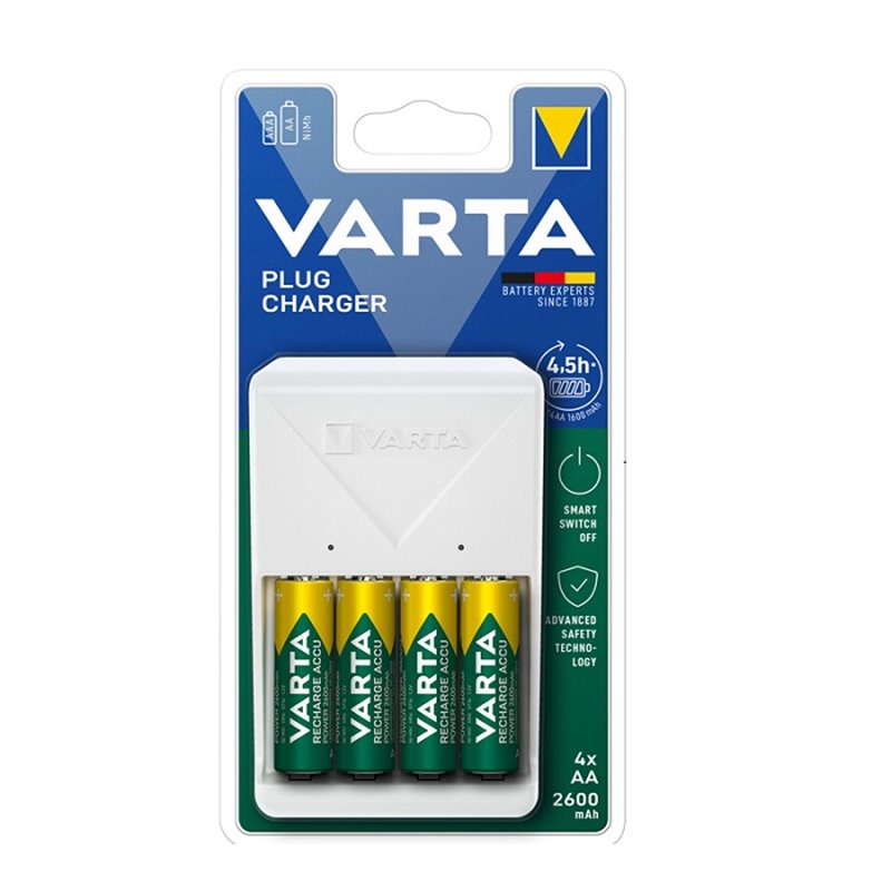 VARTA PLUG CHARGER INC.4xAA 2600