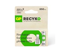 2 x AAA  OPLAADBAAR KPN DECT TELEFOON 650mAh