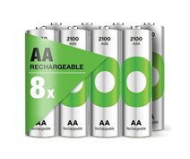 8 STUKS RECHARGEABLE GP RECYKO AA 2100