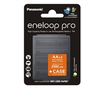 4 PIECES ENELOOP PRO AA 2500mAh+BATTERYBOX