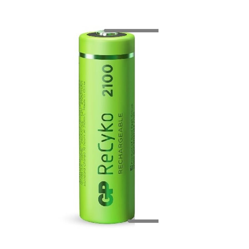 GP RECYKO OPLAADBAAR AA 2100mAh met soldeerlip