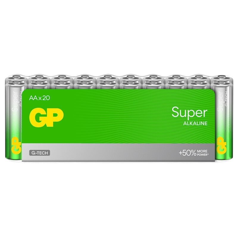 20 PIECES GP15AS, LR06, AA SUPER G-TECH