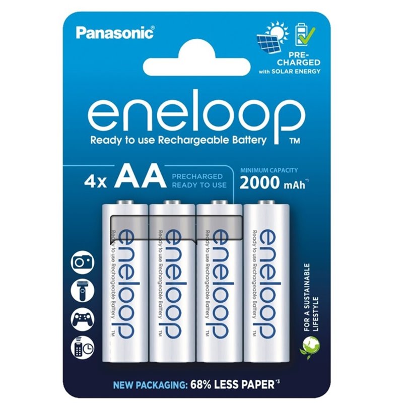 4 STUKS ENELOOP OPLAADBAAR AA 2000mAh