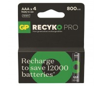 4 STUKS GP RECYKO PRO OPLAADBAAR AAA 800mAh