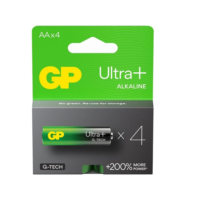 4 PCS GP ULTRA+ G-TECH ALK. AA, LR06