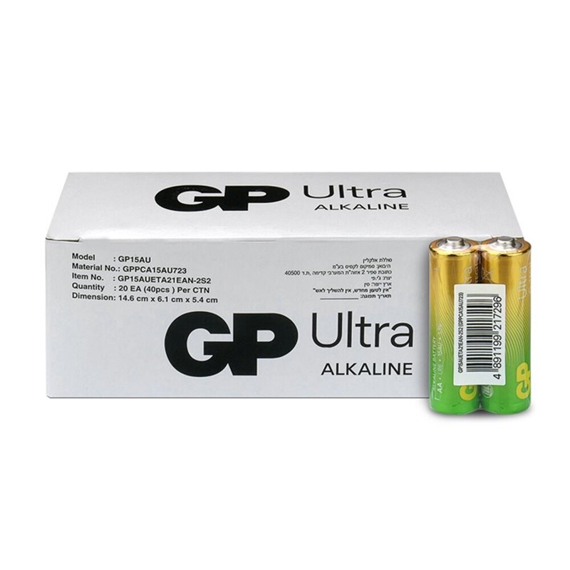 40 STUKS GP ULTRA+ G-TECH ALK. AA, LR06