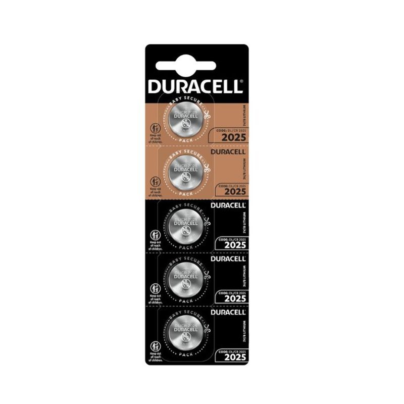 5 STUKS KNOOPCEL LITHIUM DURACELL CR2025