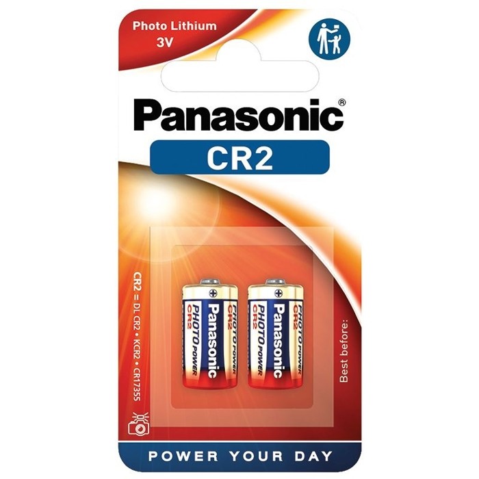 2 STUKS PANASONIC CR2 LITHIUM POWER BATTERIJ