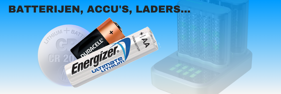 Batterijen, accu's en laders